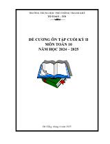 Đề cương cuối kỳ 2 Toán 10 năm 2024 – 2025 trường THPT Thanh Khê – Đà Nẵng